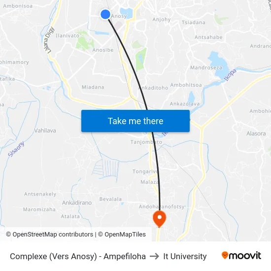 Complexe (Vers Anosy) - Ampefiloha to It University map