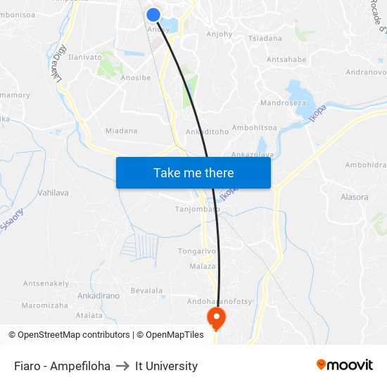 Fiaro - Ampefiloha to It University map