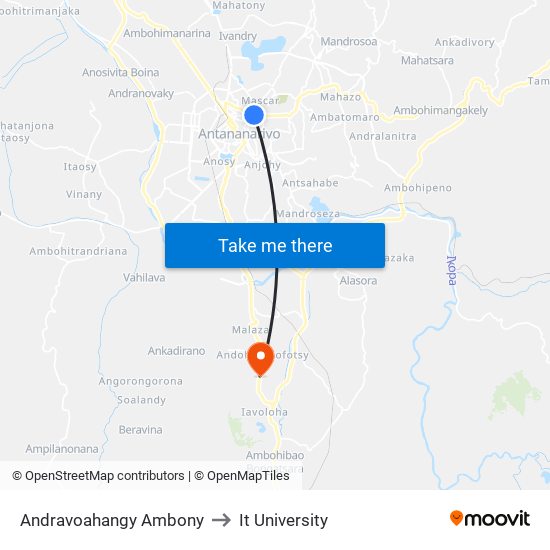 Andravoahangy Ambony to It University map