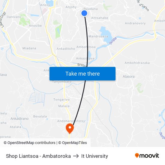 Shop Liantsoa - Ambatoroka to It University map