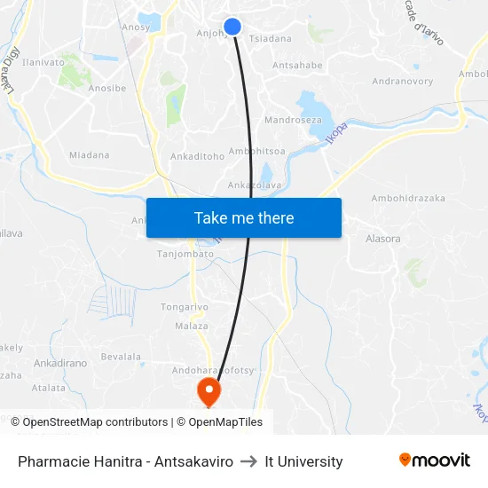 Pharmacie Hanitra - Antsakaviro to It University map