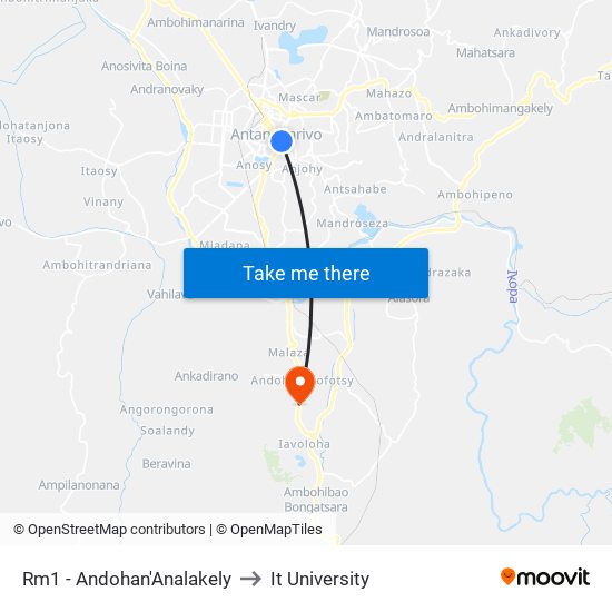 Rm1 - Andohan'Analakely to It University map
