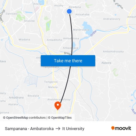 Sampanana - Ambatoroka to It University map