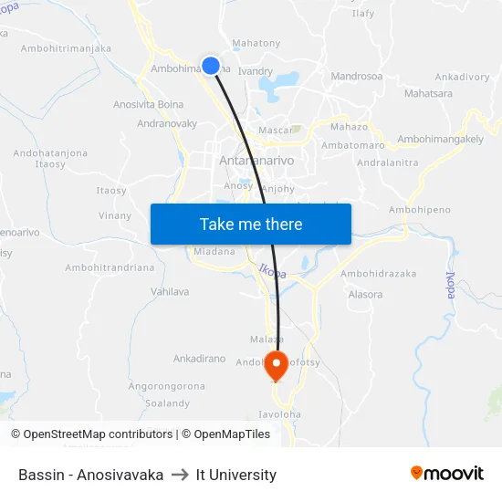 Bassin - Anosivavaka to It University map
