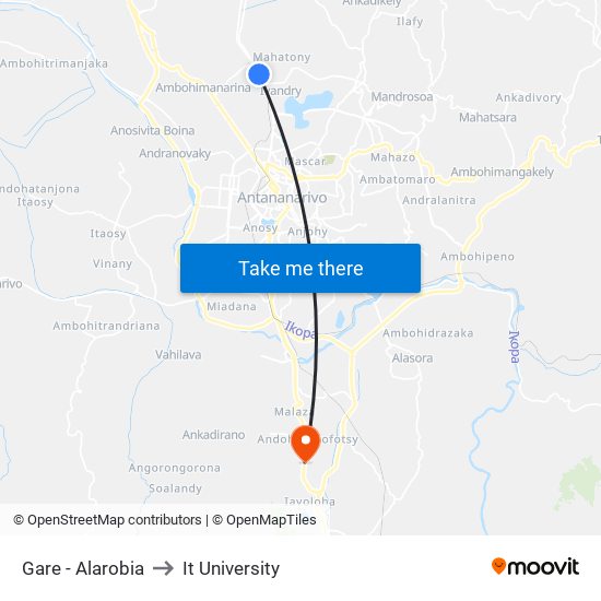 Gare - Alarobia to It University map