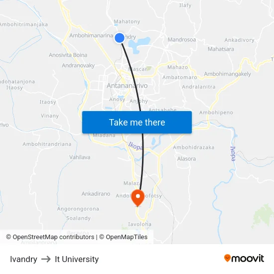 Ivandry to It University map