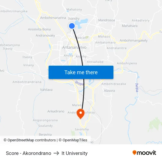 Score - Akorondrano to It University map