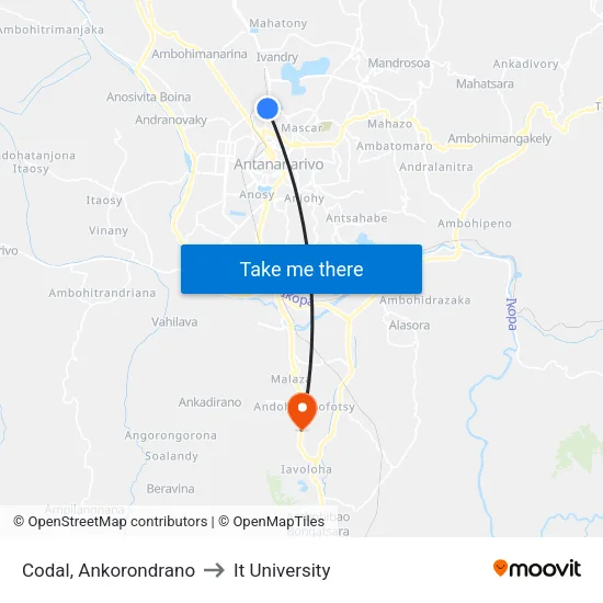 Codal, Ankorondrano to It University map