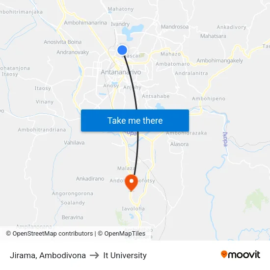 Jirama, Ambodivona to It University map