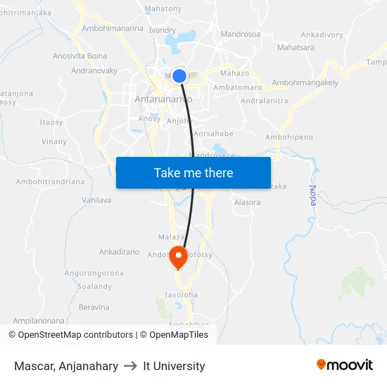 Mascar, Anjanahary to It University map