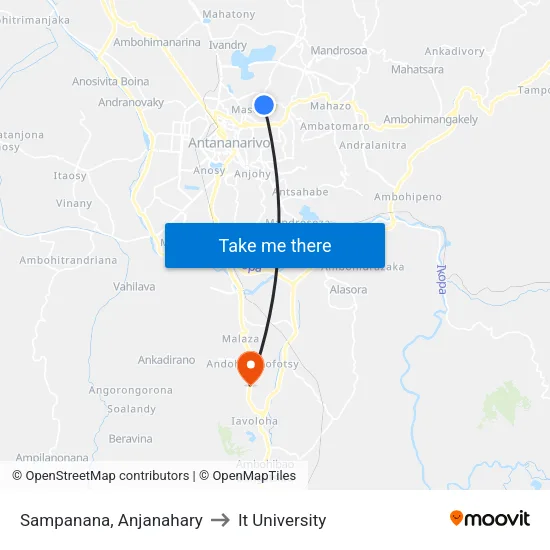 Sampanana, Anjanahary to It University map