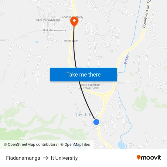Fiadanamanga to It University map