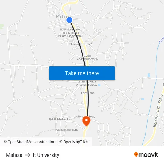 Malaza to It University map