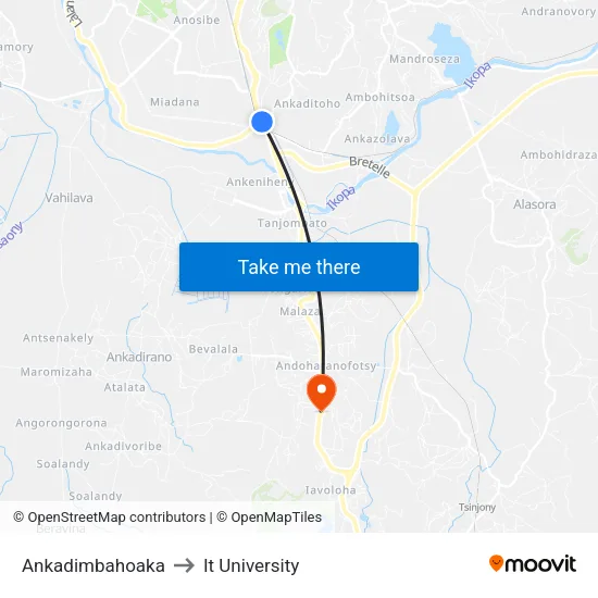 Ankadimbahoaka to It University map