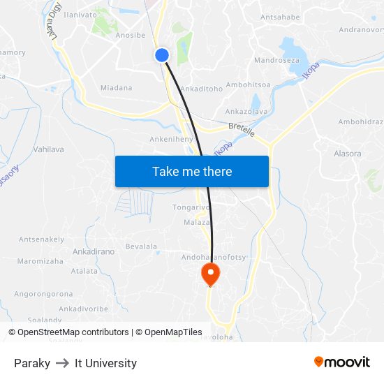 Paraky to It University map