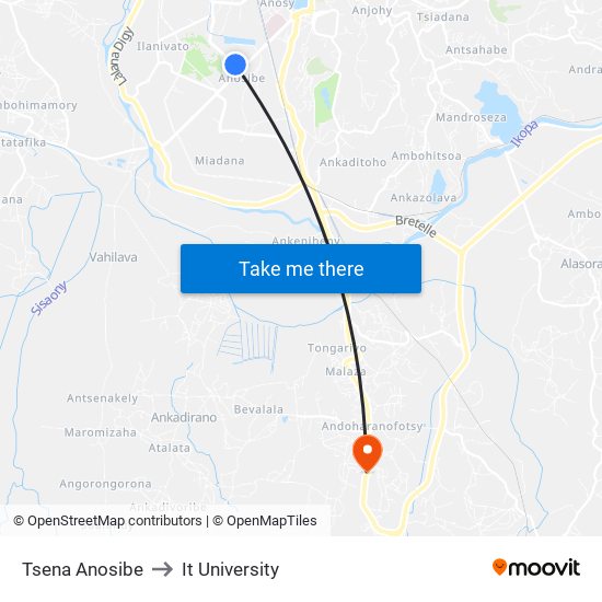 Tsena Anosibe to It University map