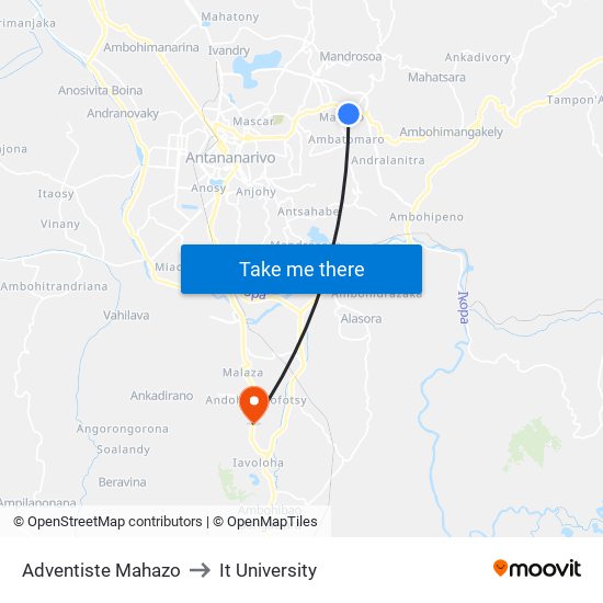 Adventiste Mahazo to It University map