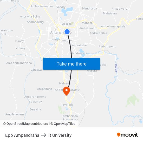 Epp Ampandrana to It University map