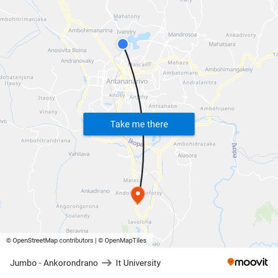 Jumbo - Ankorondrano to It University map