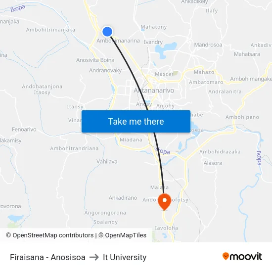 Firaisana - Anosisoa to It University map