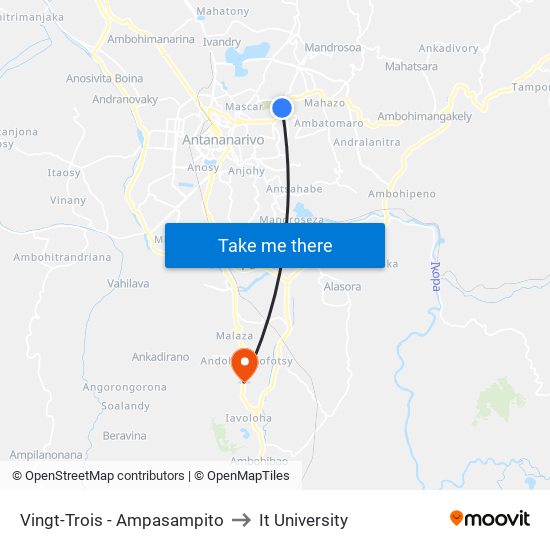 Vingt-Trois - Ampasampito to It University map