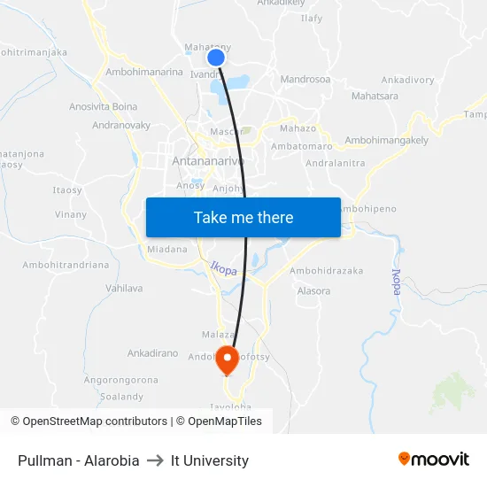 Pullman - Alarobia to It University map