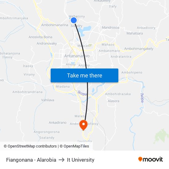 Fiangonana - Alarobia to It University map