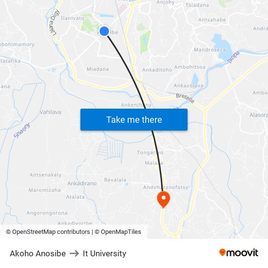Akoho Anosibe to It University map
