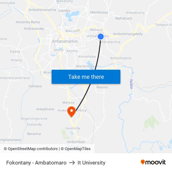 Fokontany - Ambatomaro to It University map