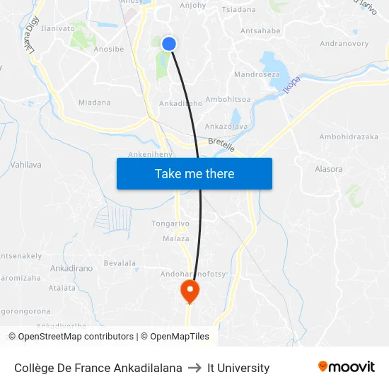 Collège De France Ankadilalana to It University map