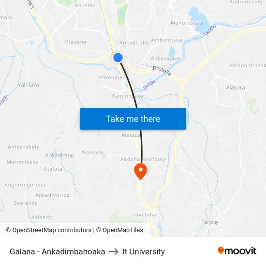 Galana - Ankadimbahoaka to It University map