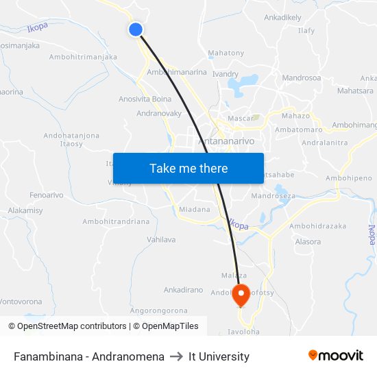 Fanambinana - Andranomena to It University map