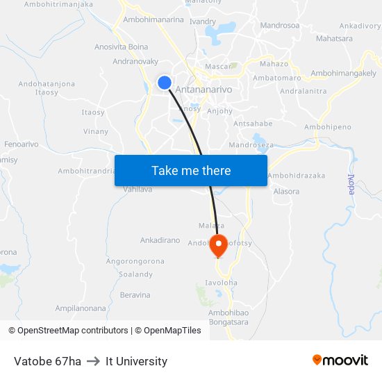 Vatobe 67ha to It University map