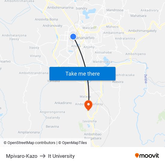 Mpivaro-Kazo to It University map