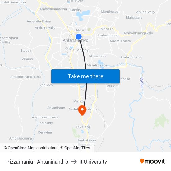Pizzamania - Antaninandro to It University map