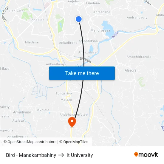 Bird - Manakambahiny to It University map