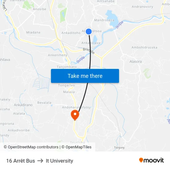 16 Arrêt Bus to It University map