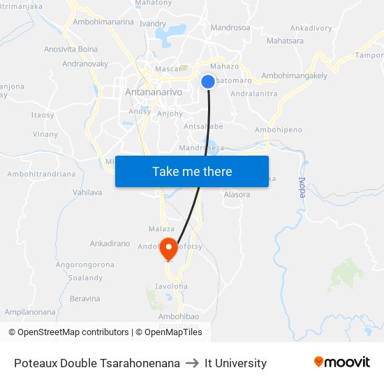 Poteaux Double Tsarahonenana to It University map