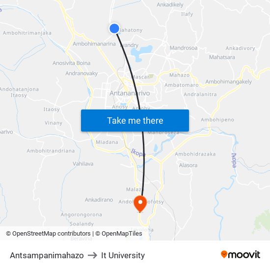 Antsampanimahazo to It University map