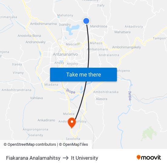 Fiakarana Analamahitsy to It University map