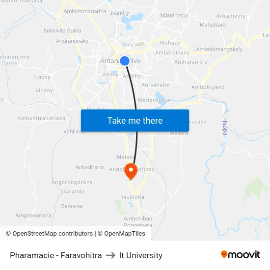 Pharamacie - Faravohitra to It University map