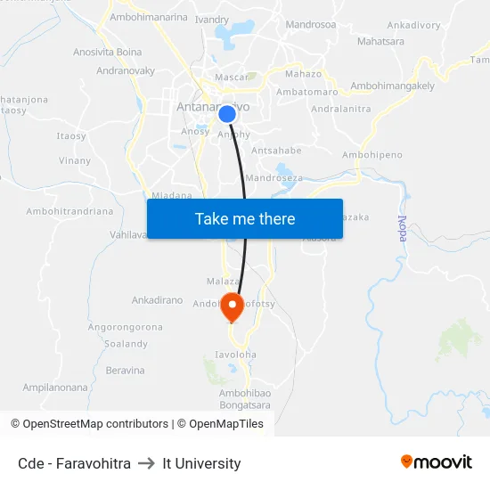 Cde - Faravohitra to It University map