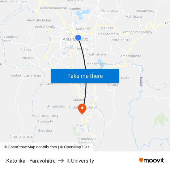 Katolika - Faravohitra to It University map