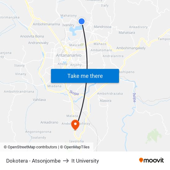 Dokotera - Atsonjombe to It University map