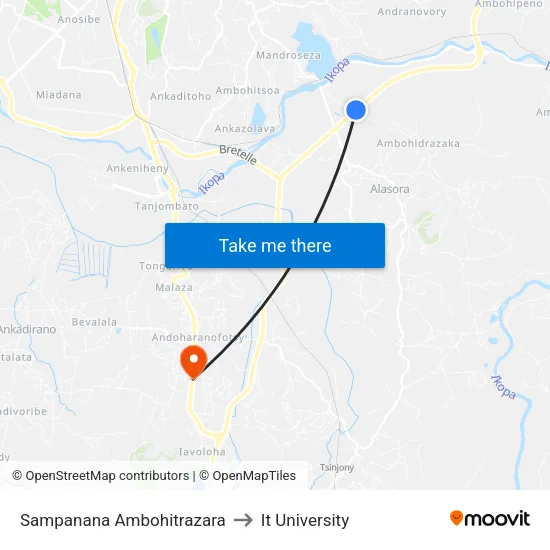 Sampanana Ambohitrazara to It University map