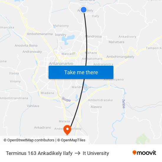 Terminus 163 Ankadikely Ilafy to It University map