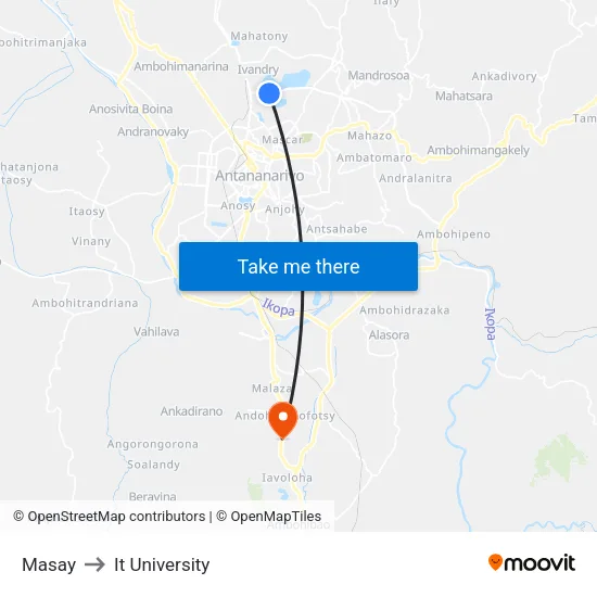 Masay to It University map