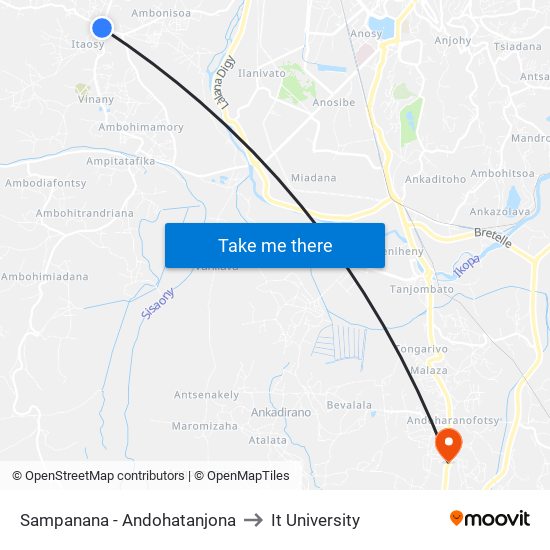 Sampanana - Andohatanjona to It University map