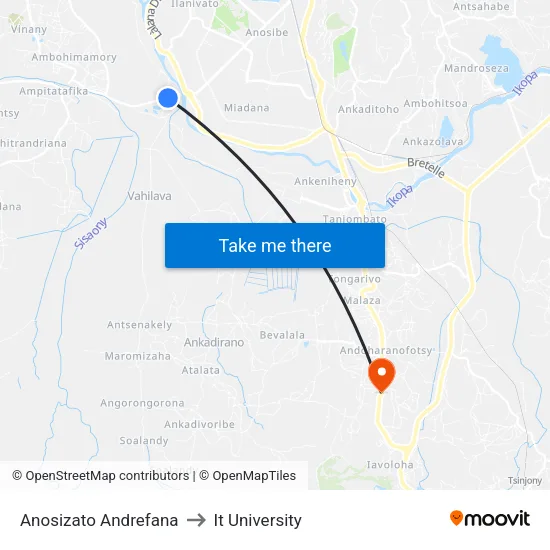 Anosizato Andrefana to It University map