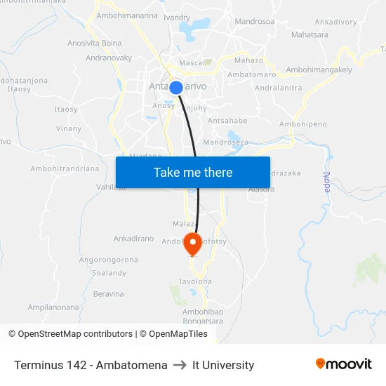 Terminus 142 - Ambatomena to It University map